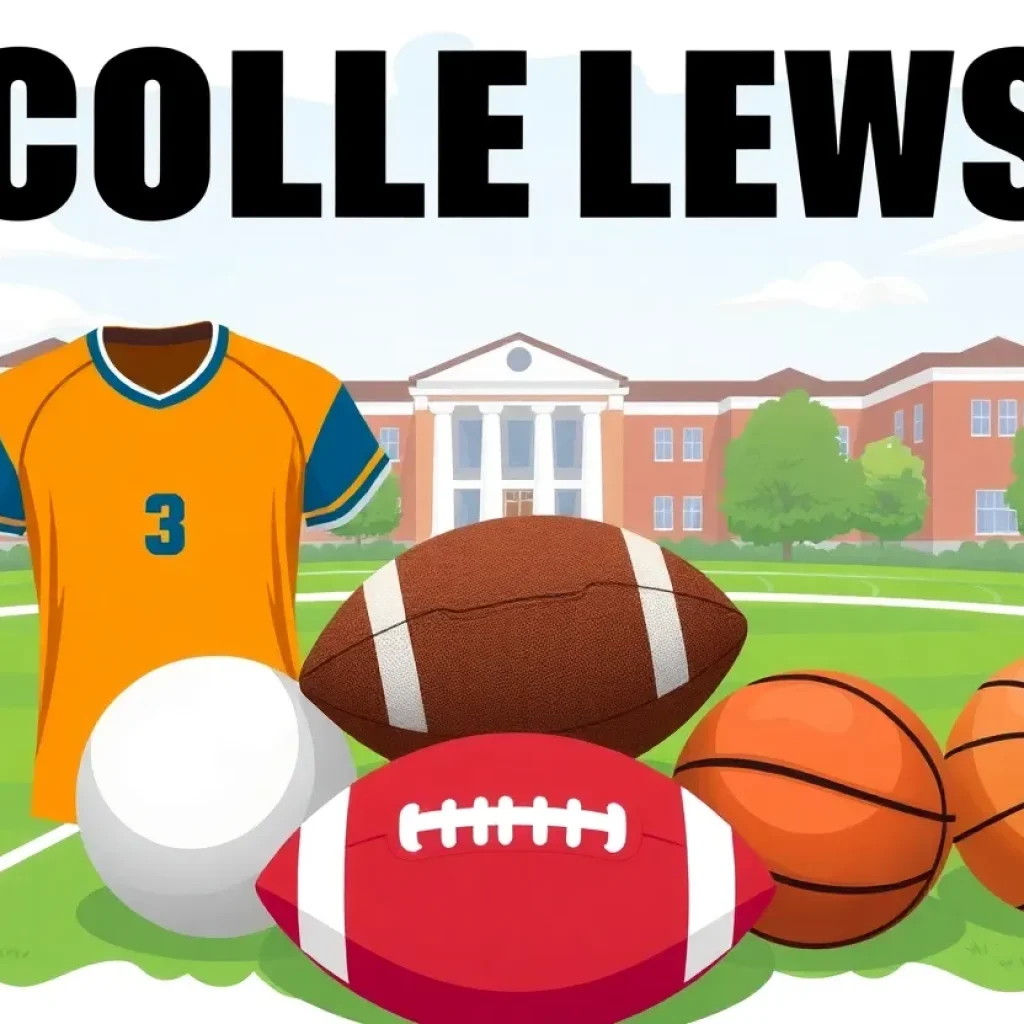 Illustration of college athletics representing SDSU's transition to Pac-12.