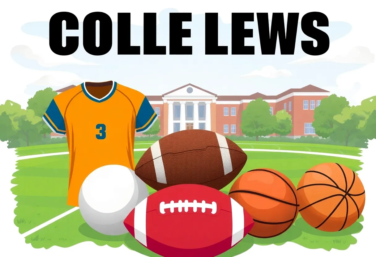Illustration of college athletics representing SDSU's transition to Pac-12.