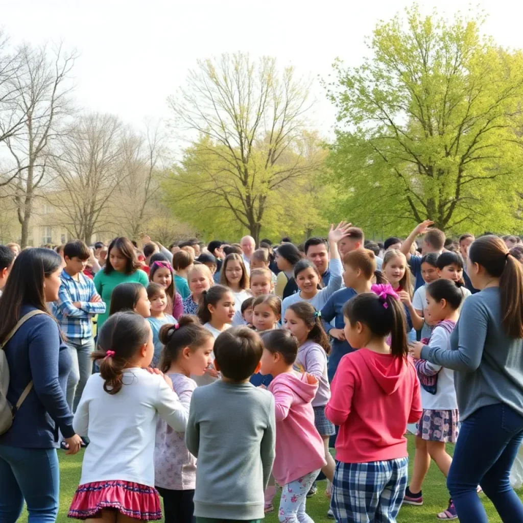 Participants enjoying a community game in Anaheim