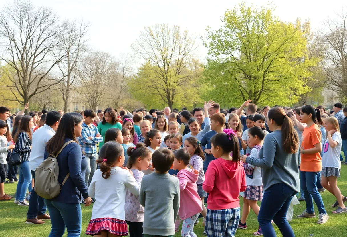 Participants enjoying a community game in Anaheim