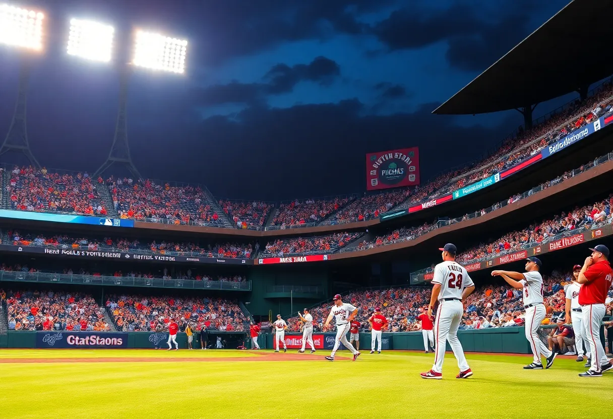 Exciting atmosphere at a Los Angeles Angels baseball game