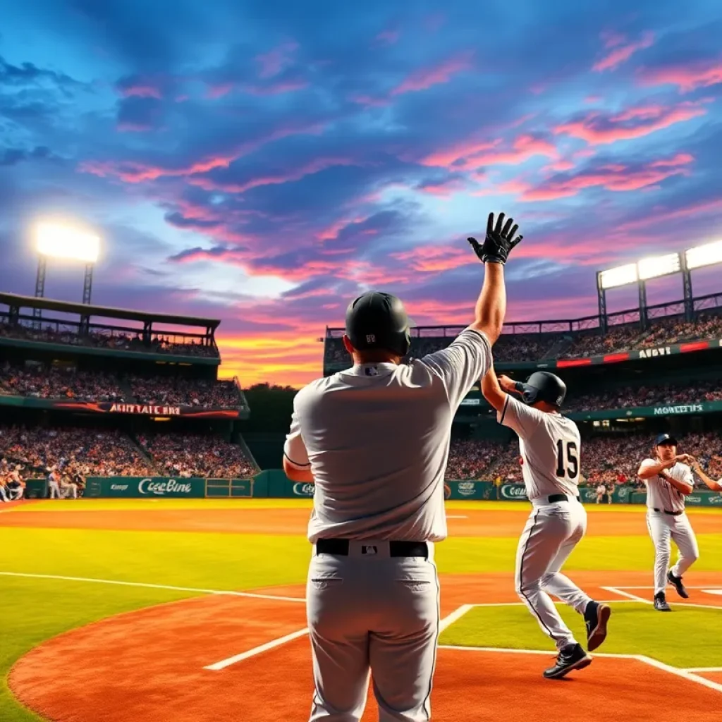 Los Angeles Angels celebrating a home run in a game.