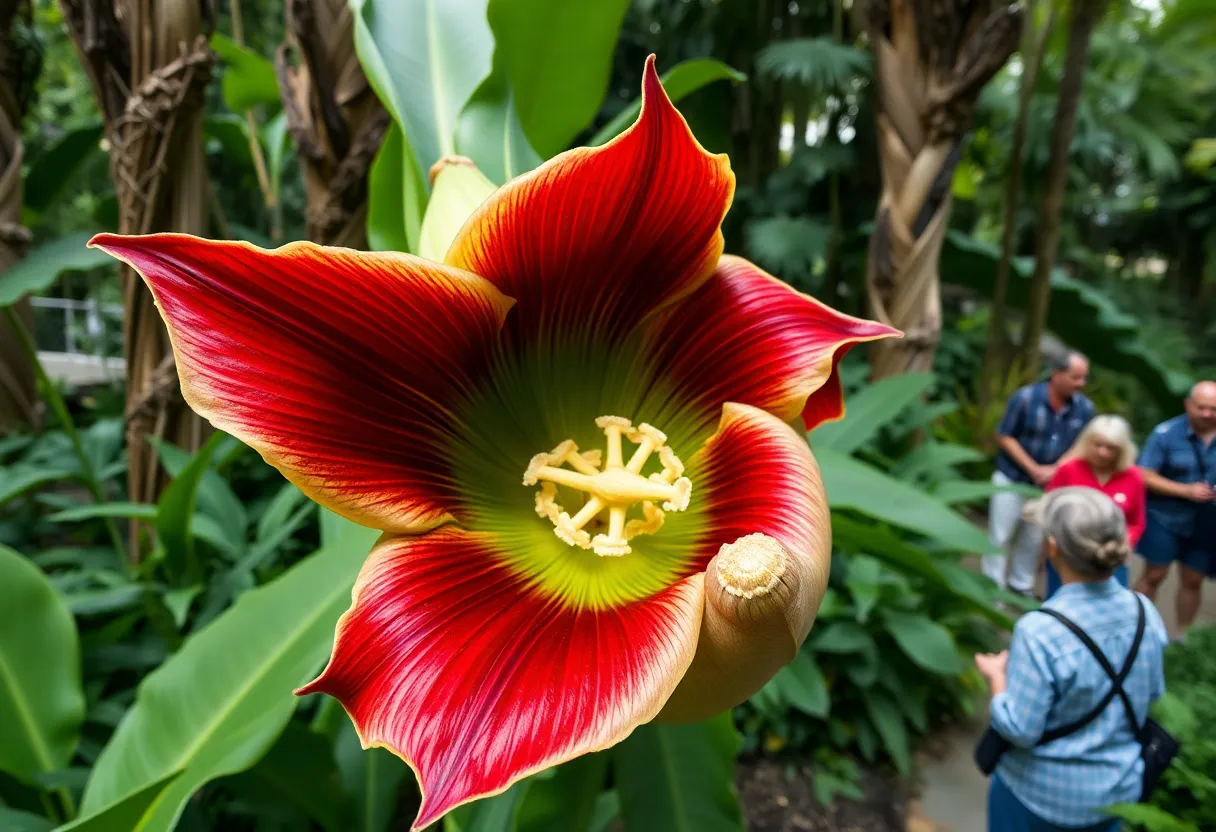 Blooming corpse flower Phil at California State University Long Beach