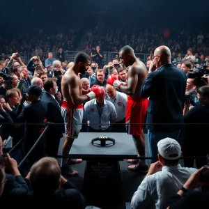 Weigh-in event for Jake Paul vs Julio Cesar Chavez Jr.
