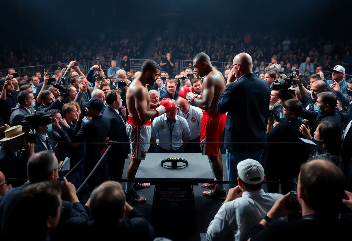 Weigh-in event for Jake Paul vs Julio Cesar Chavez Jr.