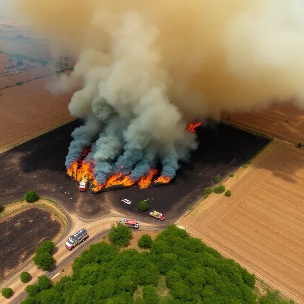 Firefighters working to contain the Mission Fire in Sunol