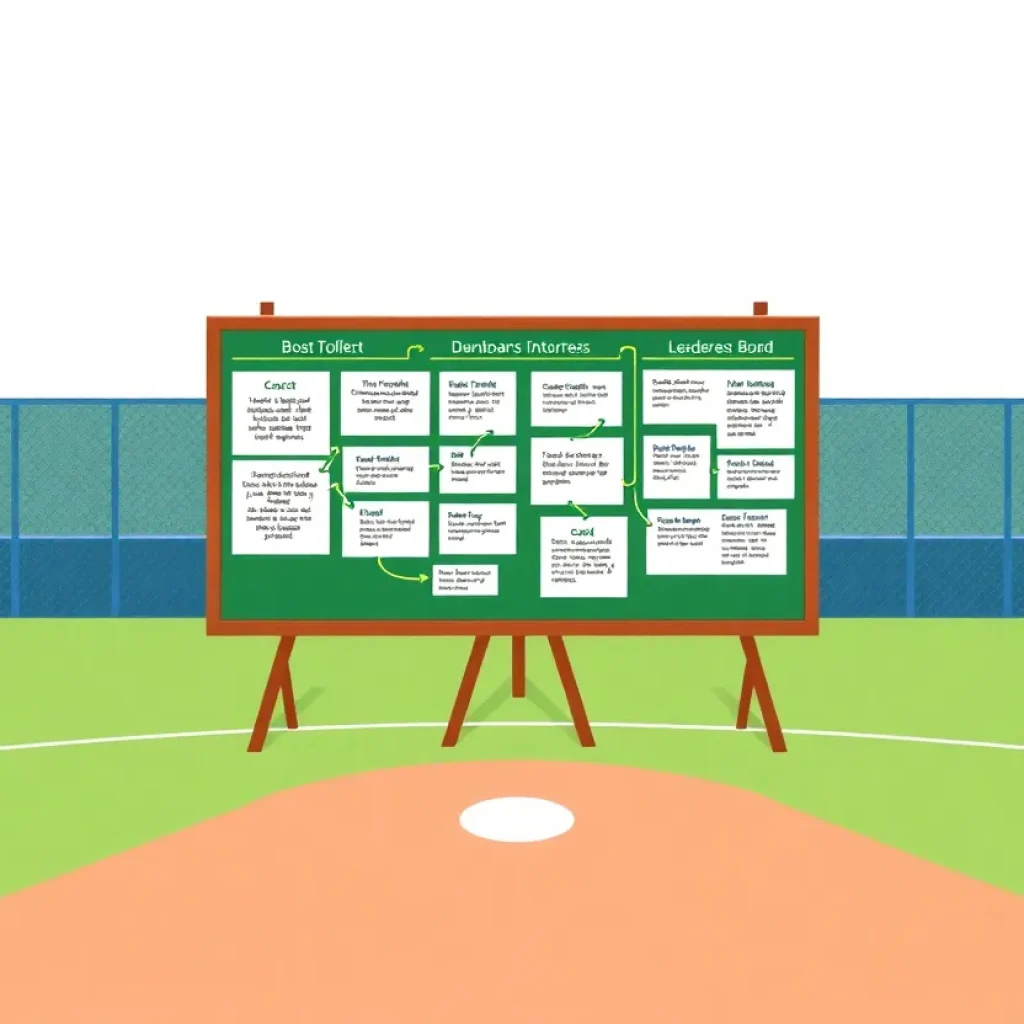 Baseball field with strategy board representing coaching in SDSU baseball.
