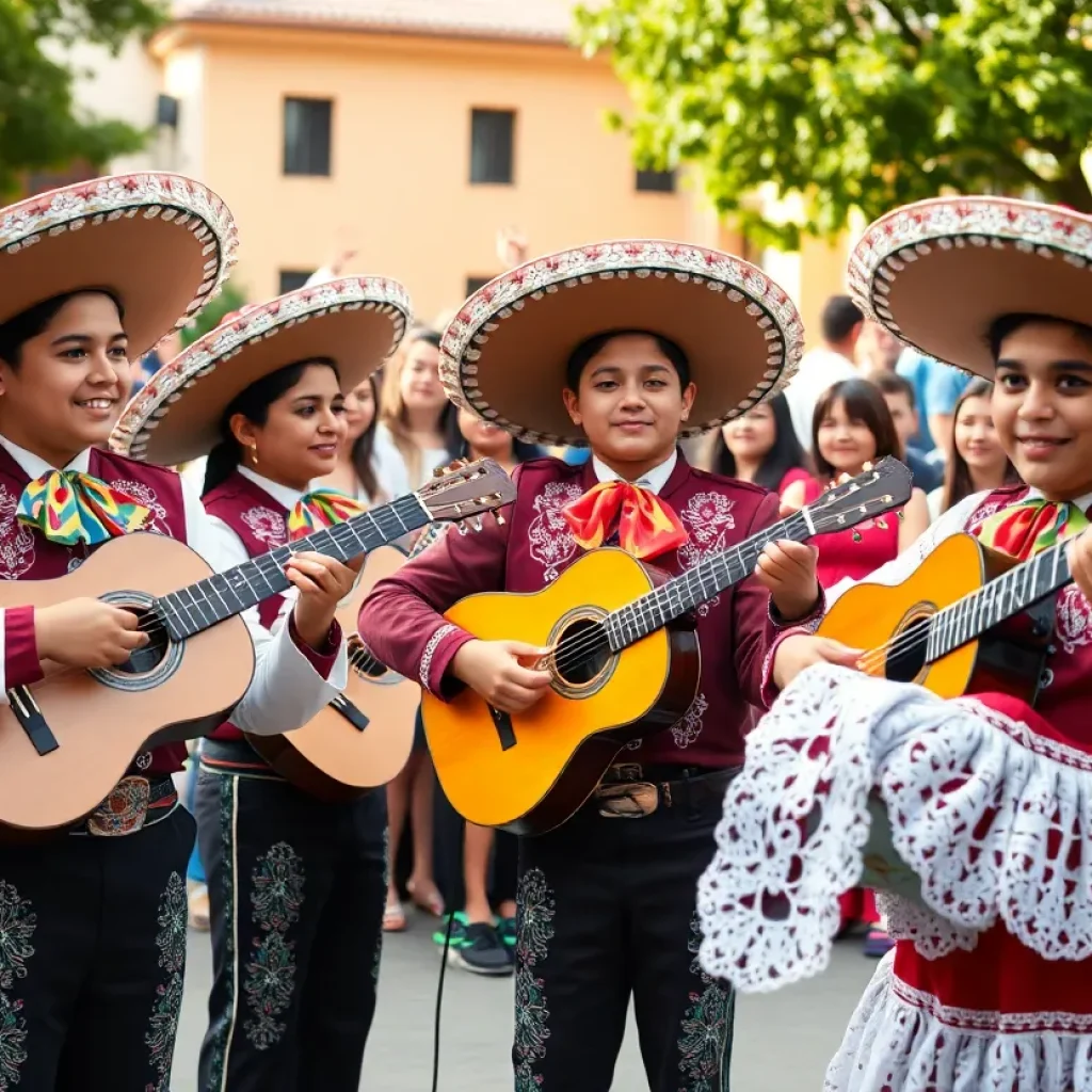 Young musicians performing at Anaheim Mariachi Nationals