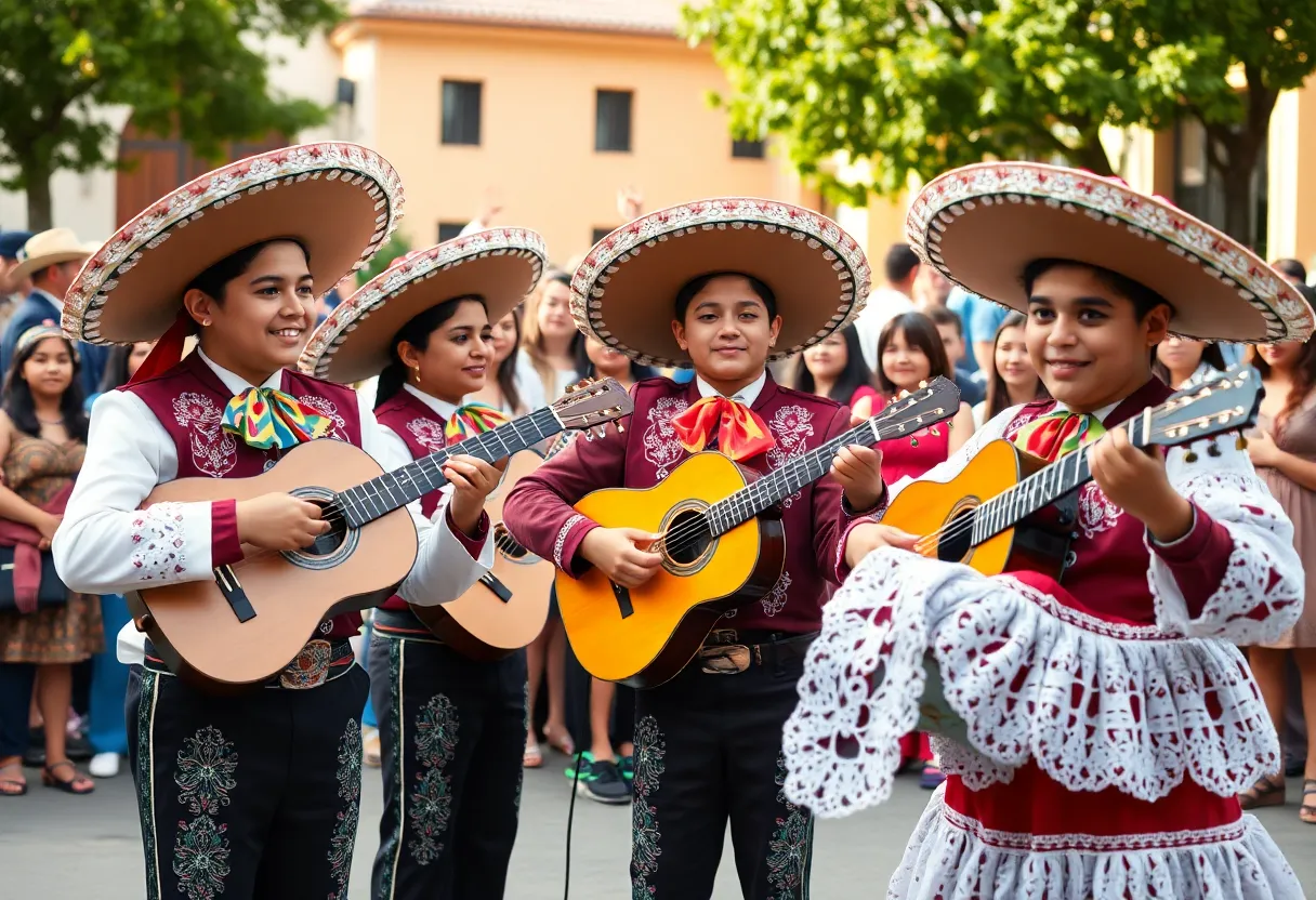 Young musicians performing at Anaheim Mariachi Nationals