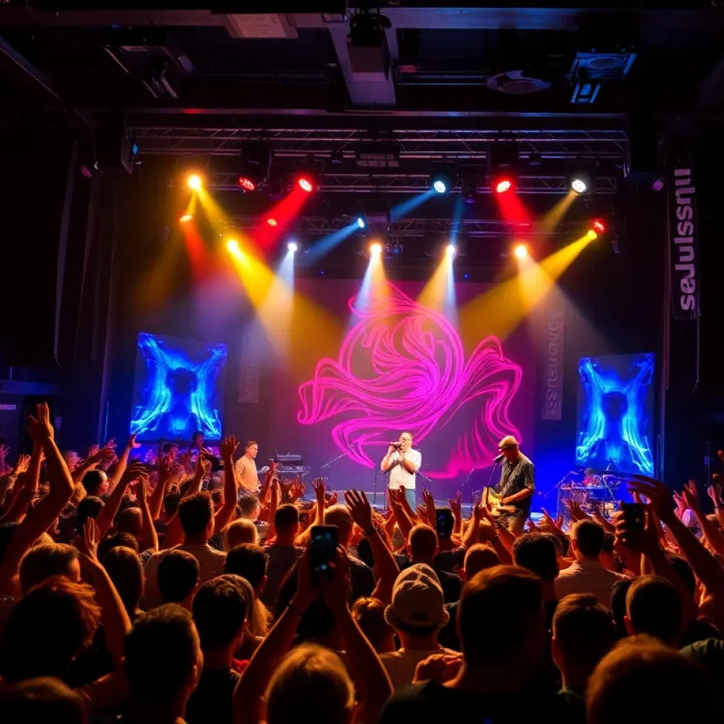 Crowd enjoying Bayside concert at House of Blues in Anaheim