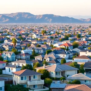 California residential area showcasing homes