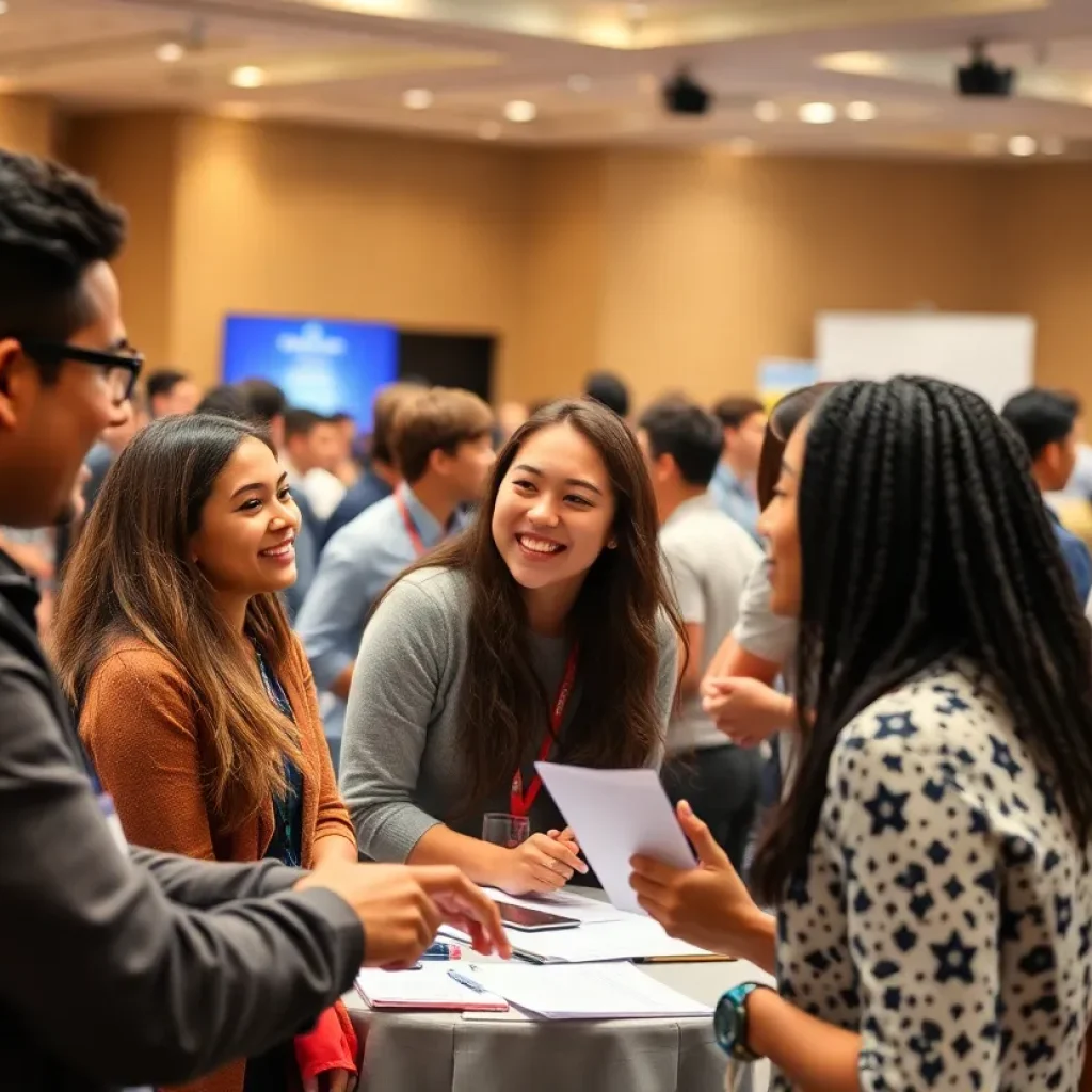 Students participating in a national business leadership conference