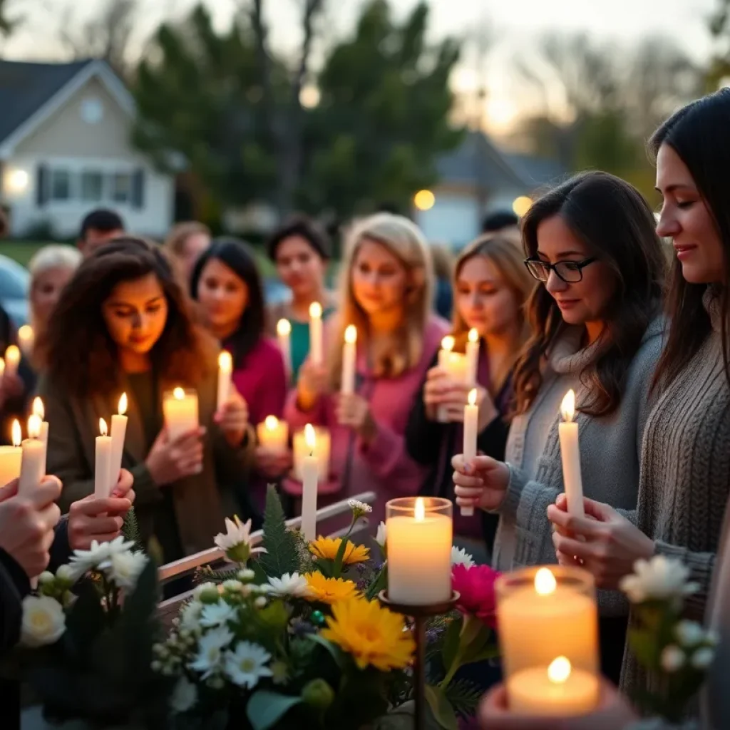 Community gathering in memory of a cherished member