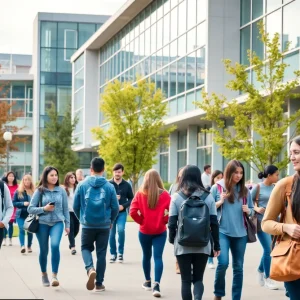 Students engaging in activities on California State University Long Beach campus.