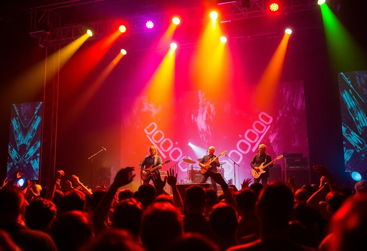 Heart band performing at a concert with exciting lights
