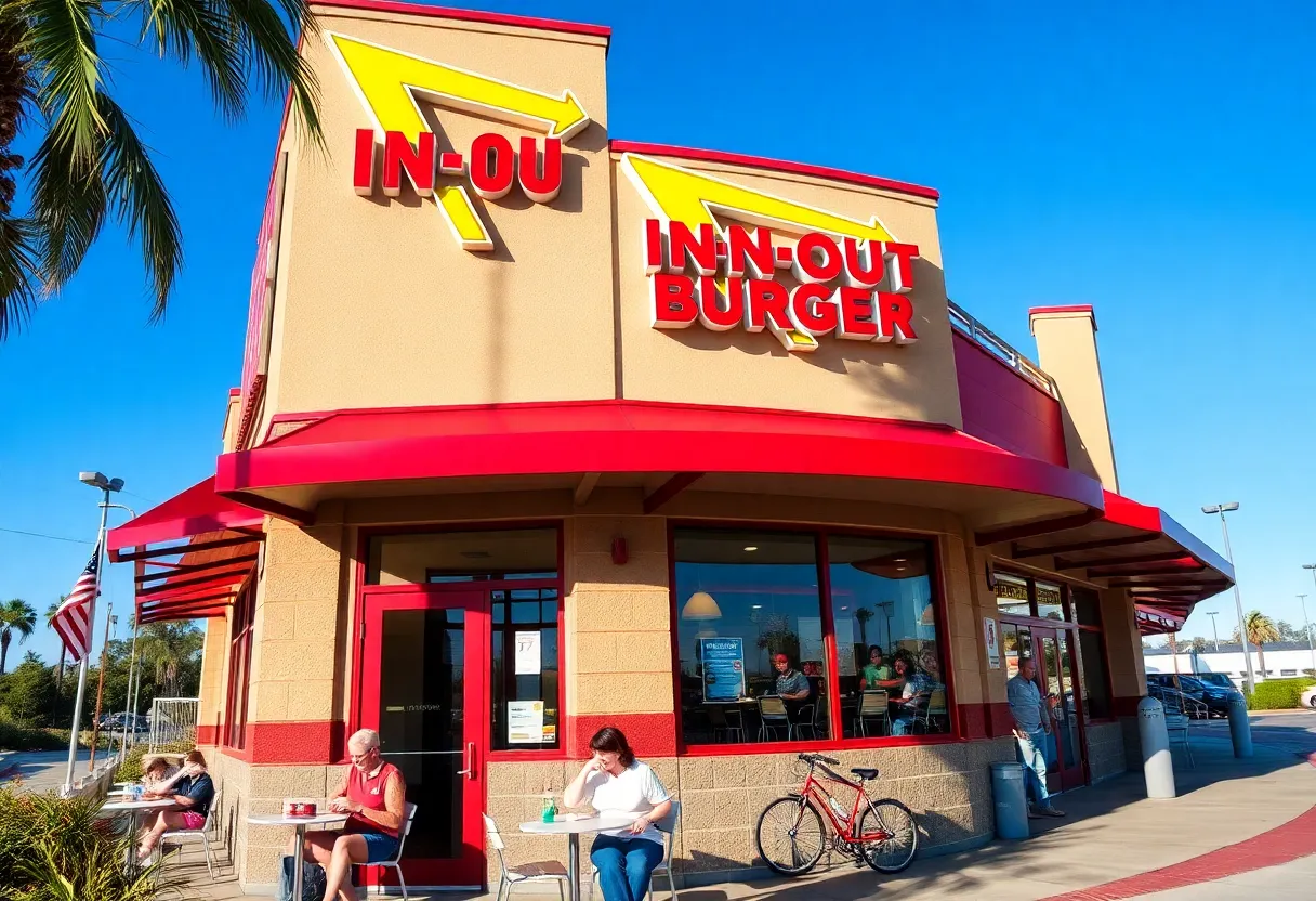 Exterior view of an In-N-Out Burger restaurant in Tennessee