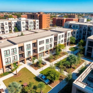 Rendering of SDSU Evolve Student Housing complex in San Diego