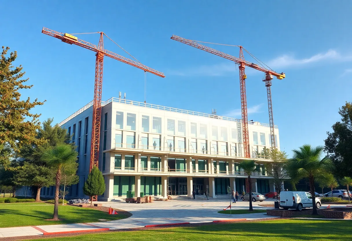 Construction site of the new STEM academic center at SDSU