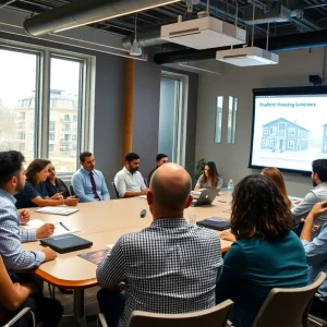 Participants at the Los Angeles Student Housing Summit discussing housing solutions.