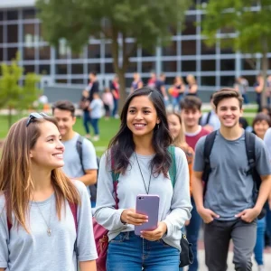 Diverse students at Texas State University