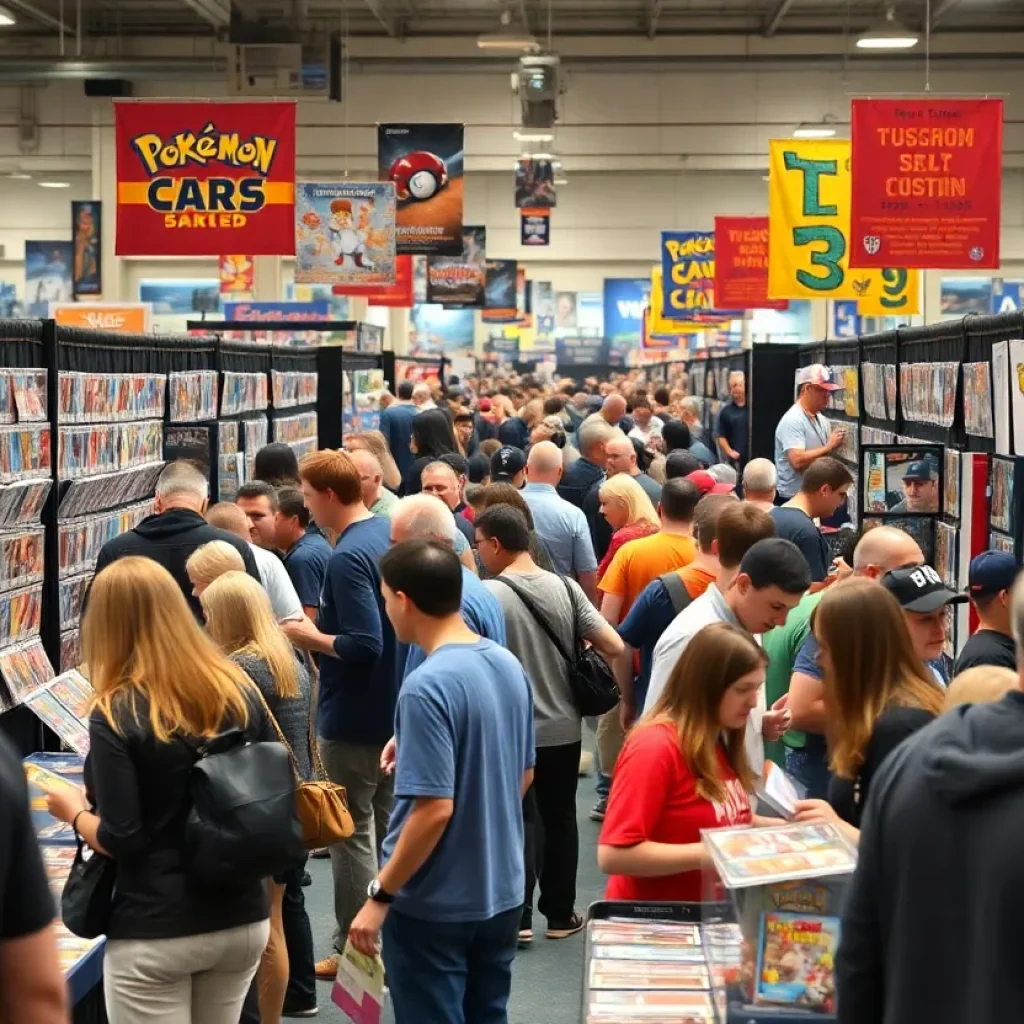 Attendees exploring various collectibles at the West Coast Card Show