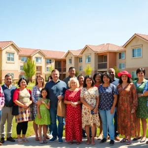 Newly constructed affordable housing complex in California
