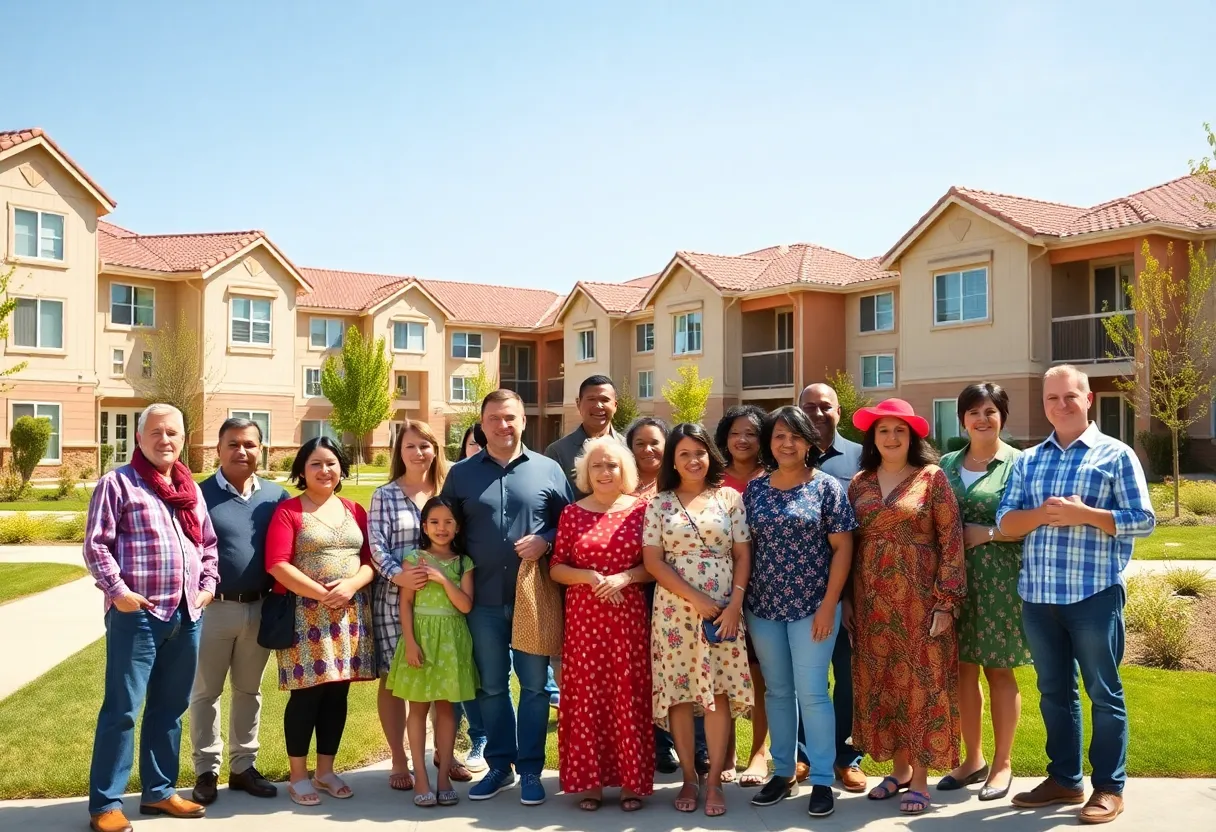 Newly constructed affordable housing complex in California