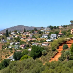 Beautiful hillside homes in Anaheim Hills