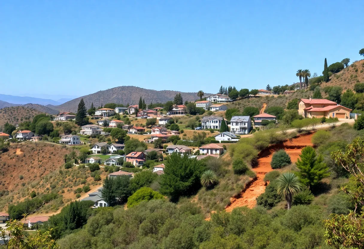 Beautiful hillside homes in Anaheim Hills