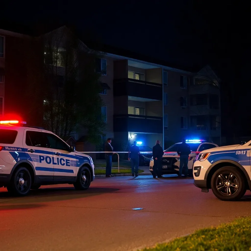 Police investigating a stabbing incident outside an apartment complex in Anaheim.