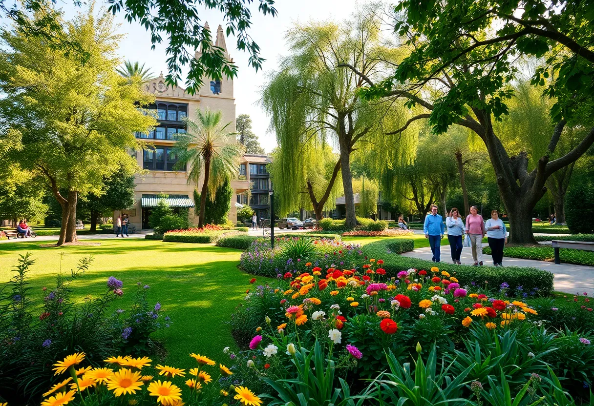 A peaceful park in Anaheim Hills showcasing community engagement and natural beauty.