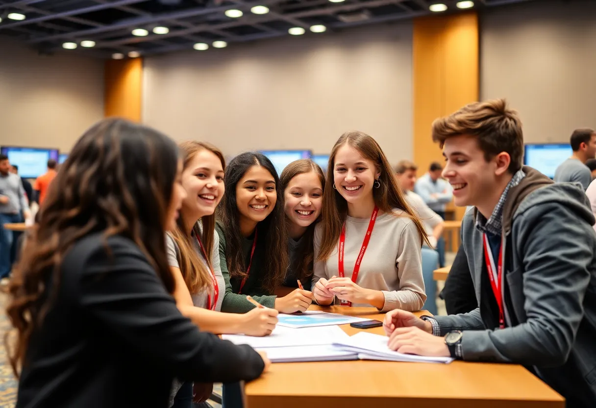 Students from Bensalem High School at the FBLA competition