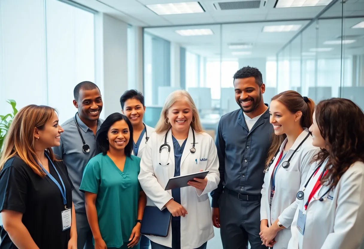 Healthcare professionals collaborating at Blue Shield of California