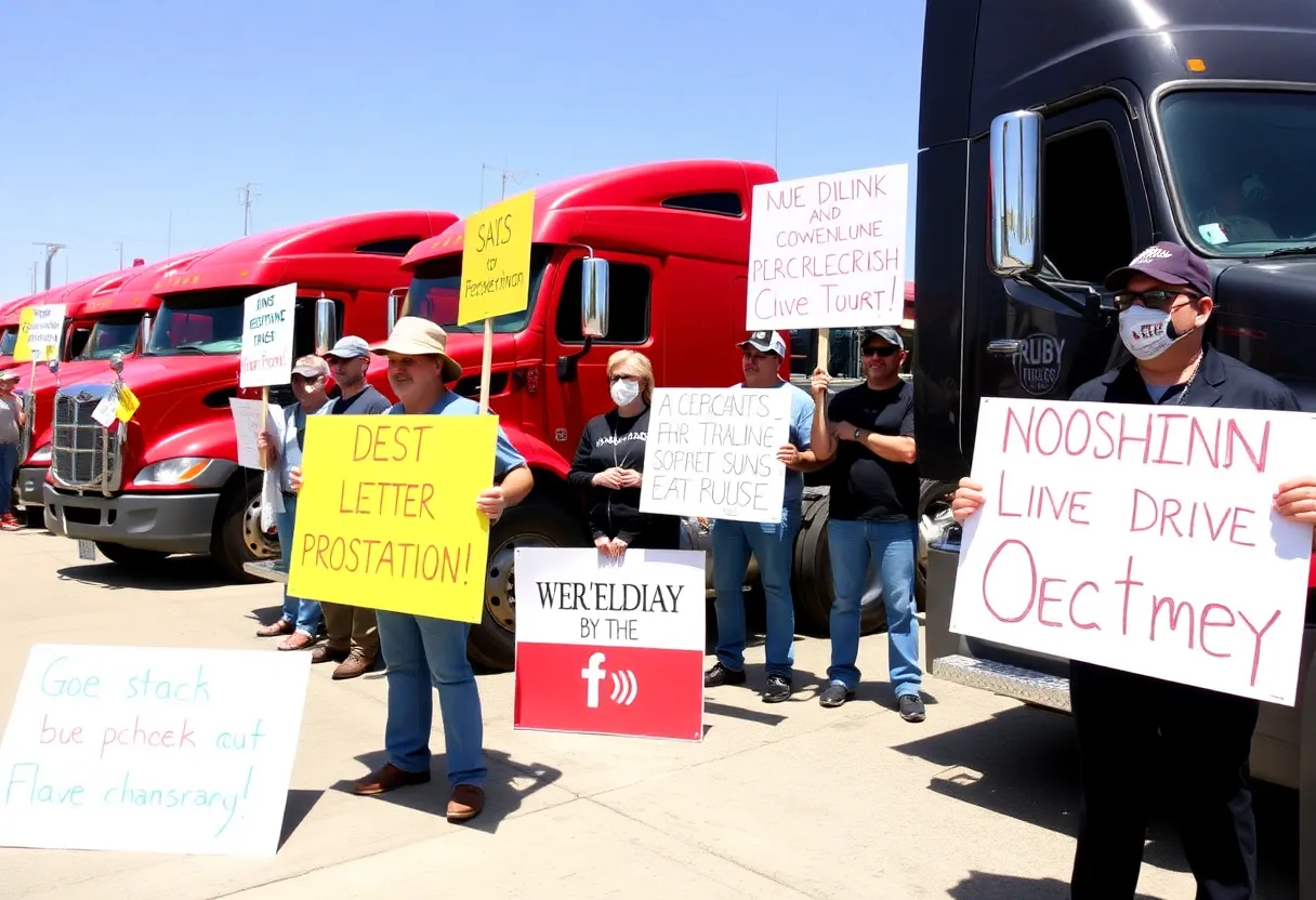 Independent truckers rallying for legislative change in California