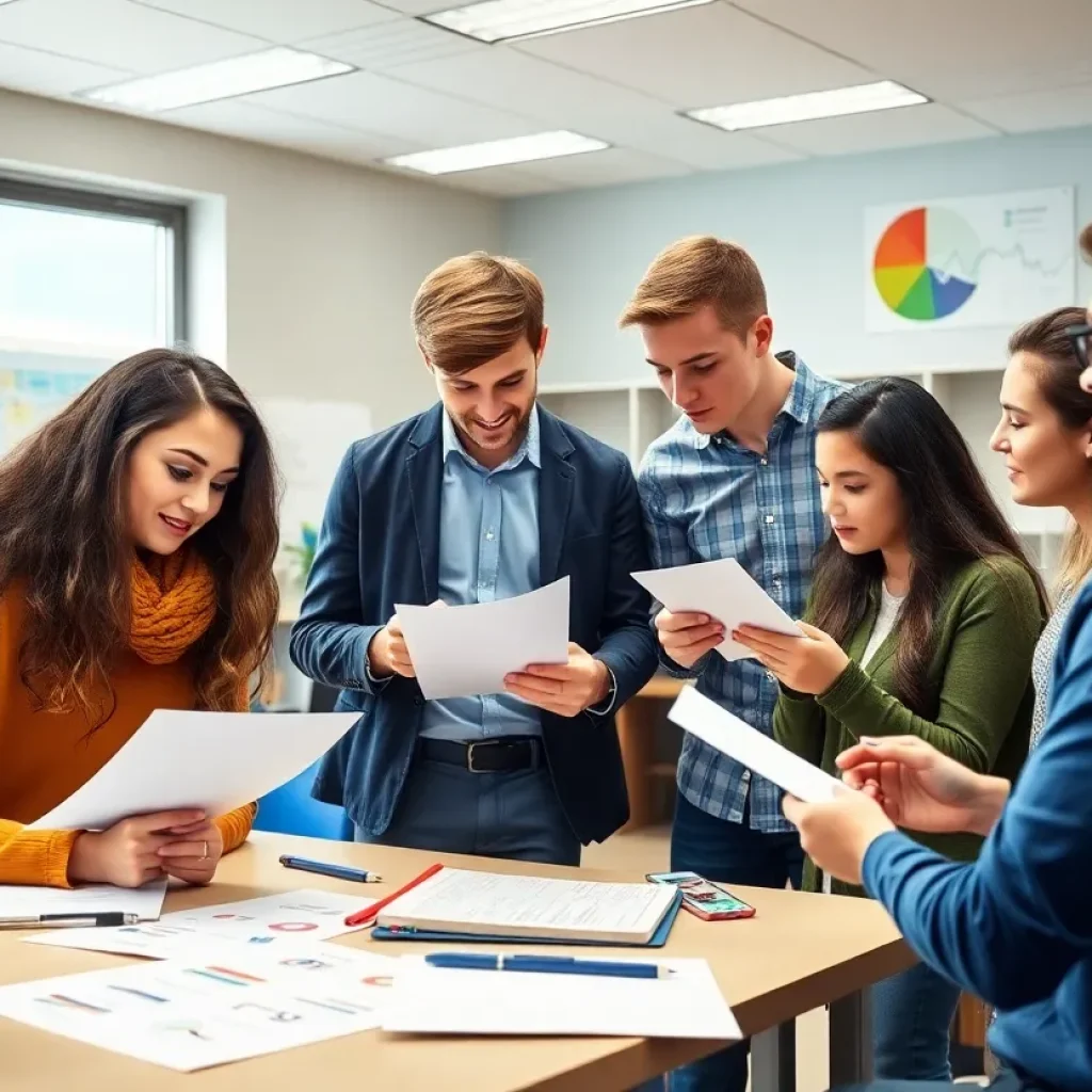 High school students preparing for FBLA National Leadership Conference