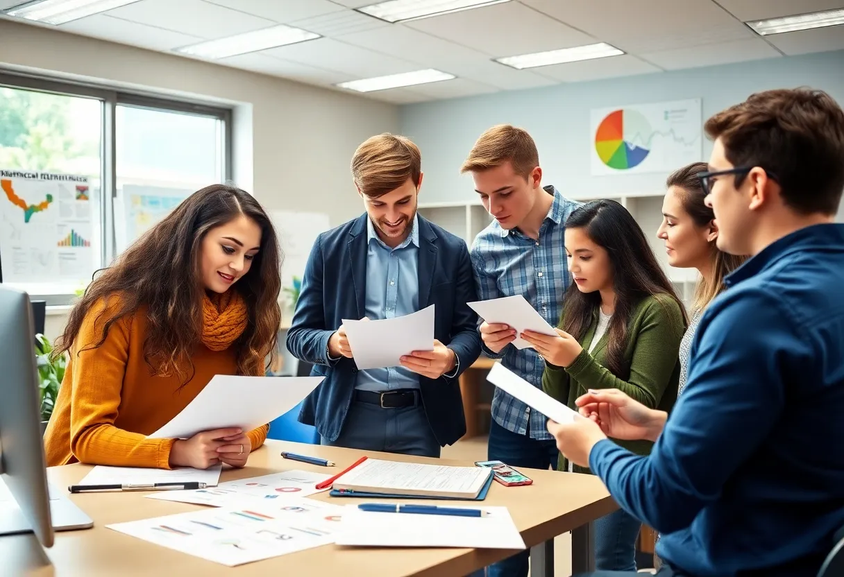 High school students preparing for FBLA National Leadership Conference