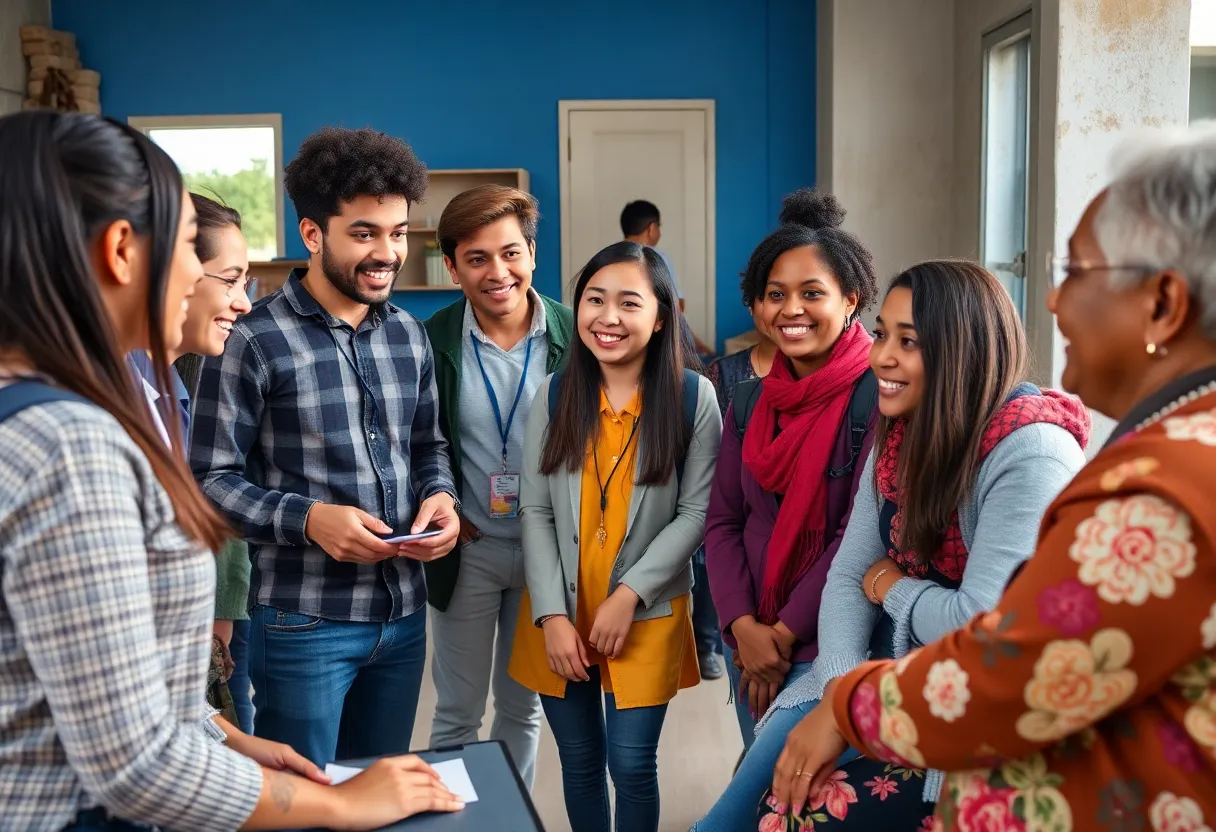 Students working together on public health initiatives in Stanton
