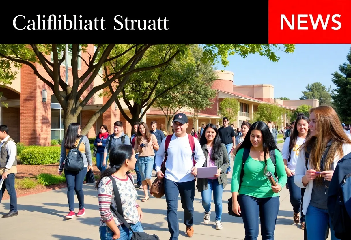 Students engaged in activities on CSU Stanislaus campus