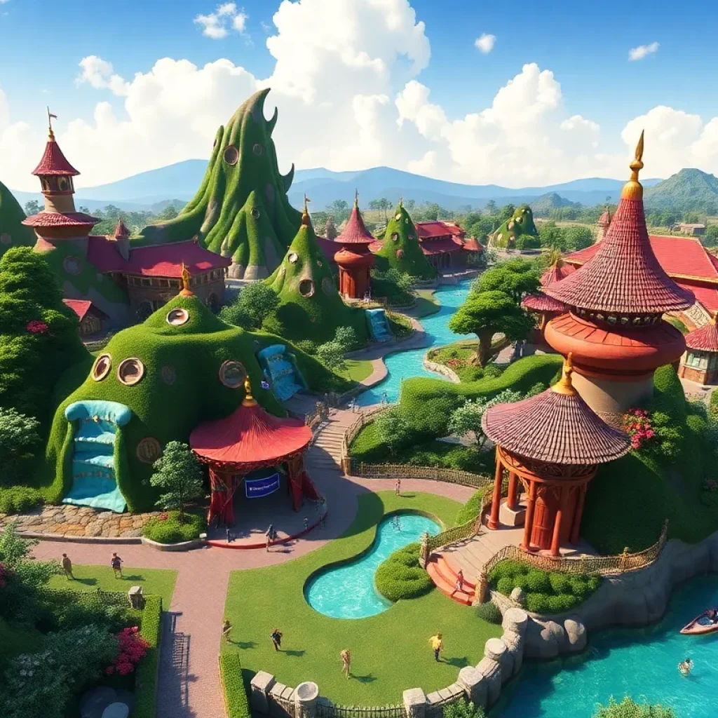 Conceptual rendering depicting new Avatar-themed land and Coco ride at Disneyland.