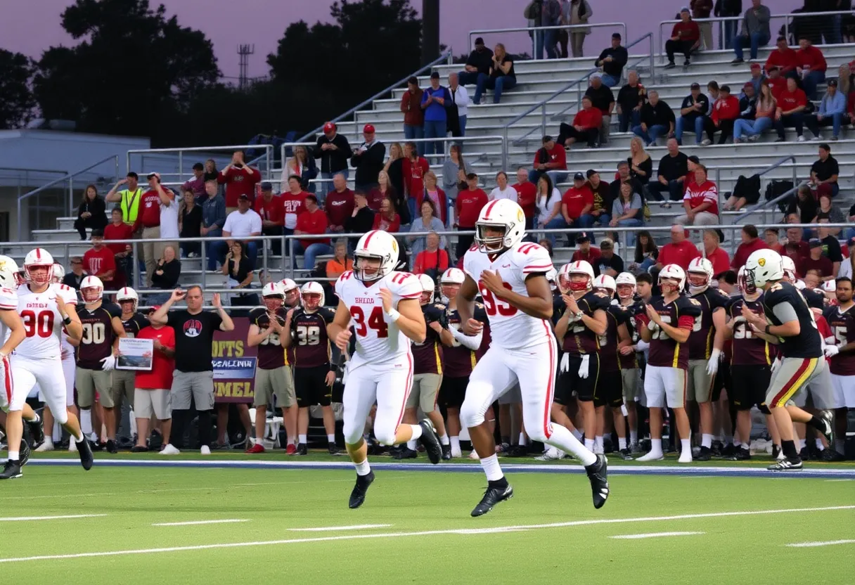 Exciting high school football game in Southern California