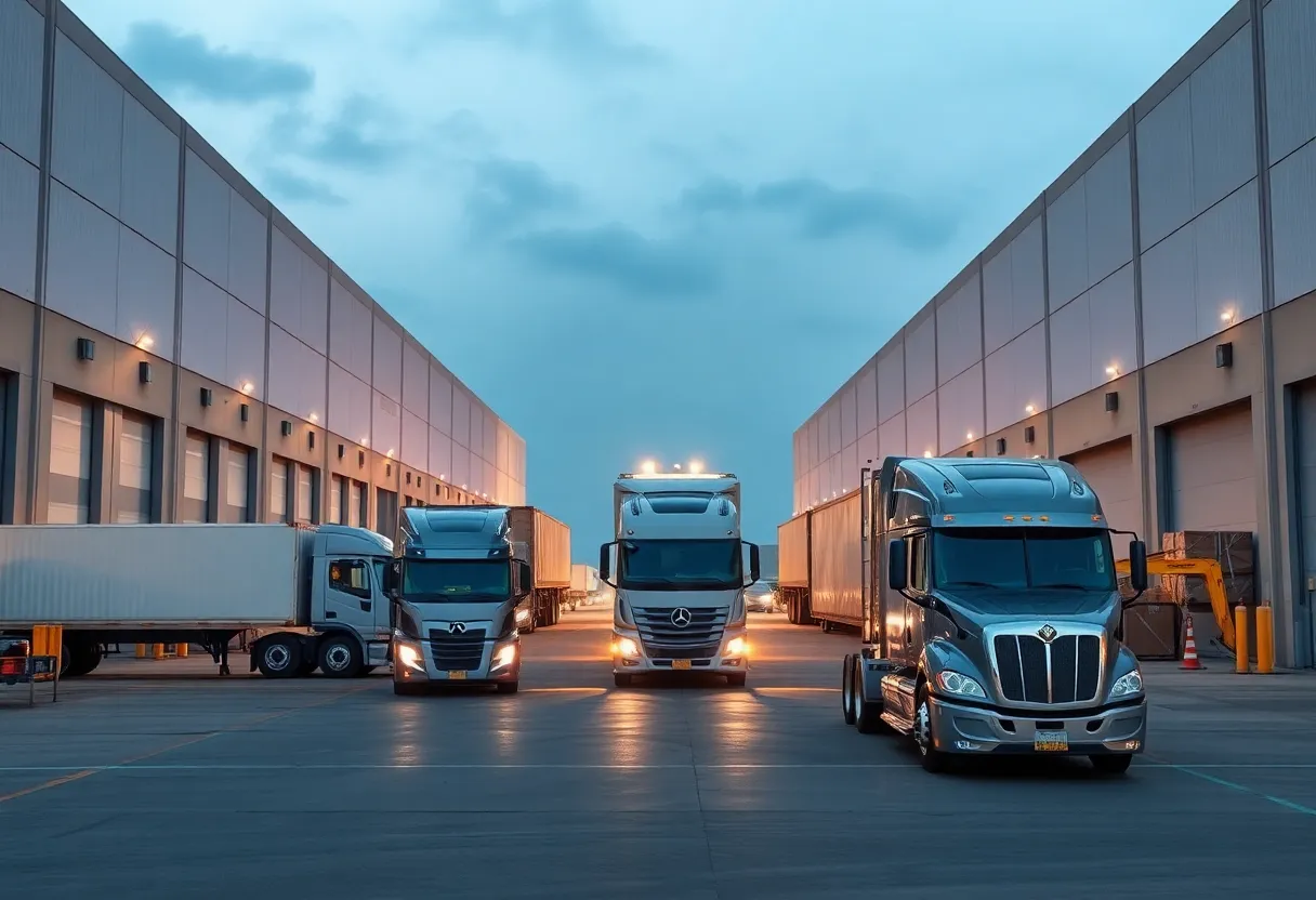 Large logistics warehouse in Southern California