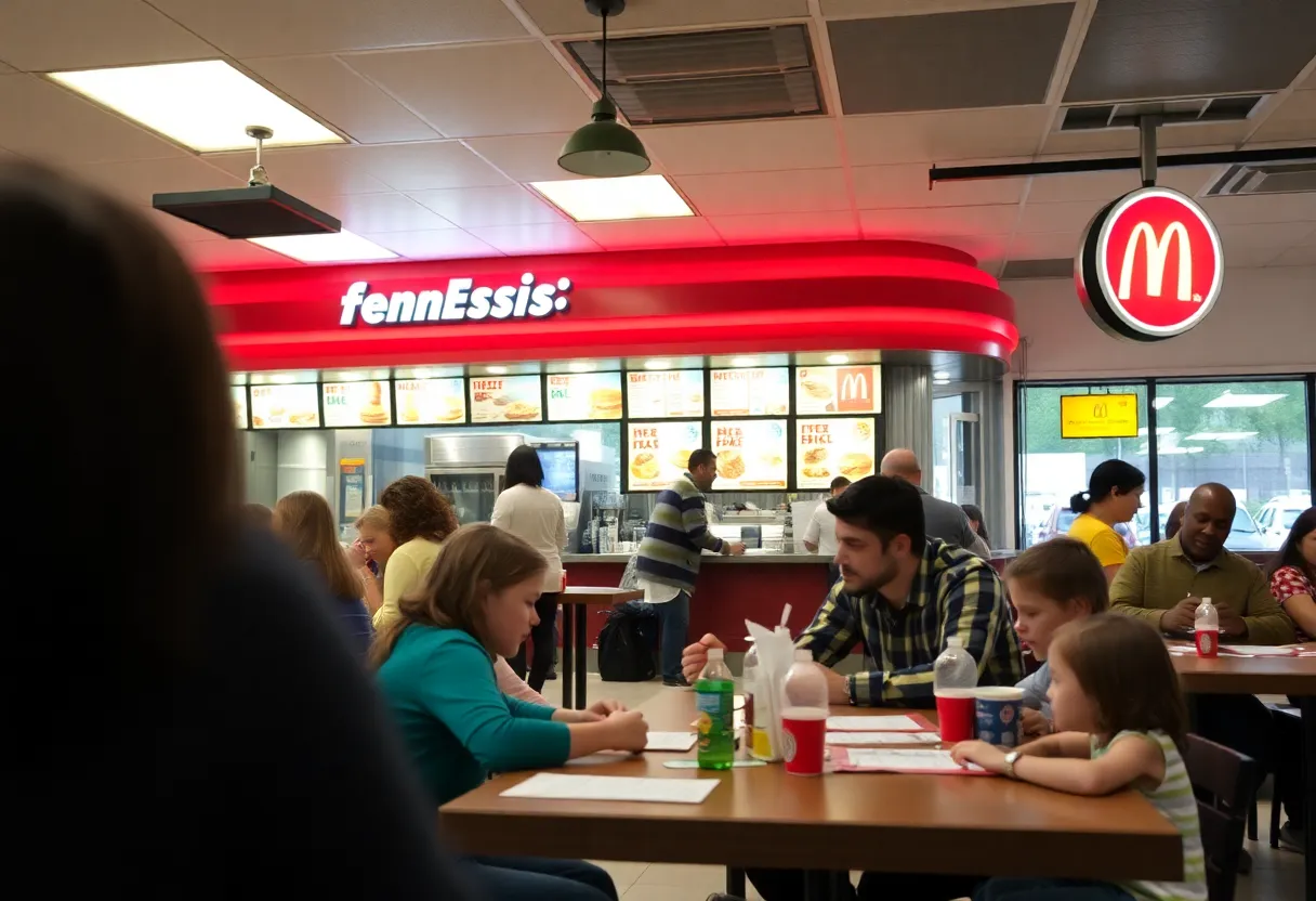 In-N-Out Burger restaurant signage in a vibrant Tennessee location.