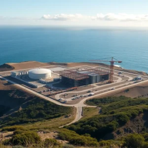 Desalination plant under construction at the Monterey Peninsula