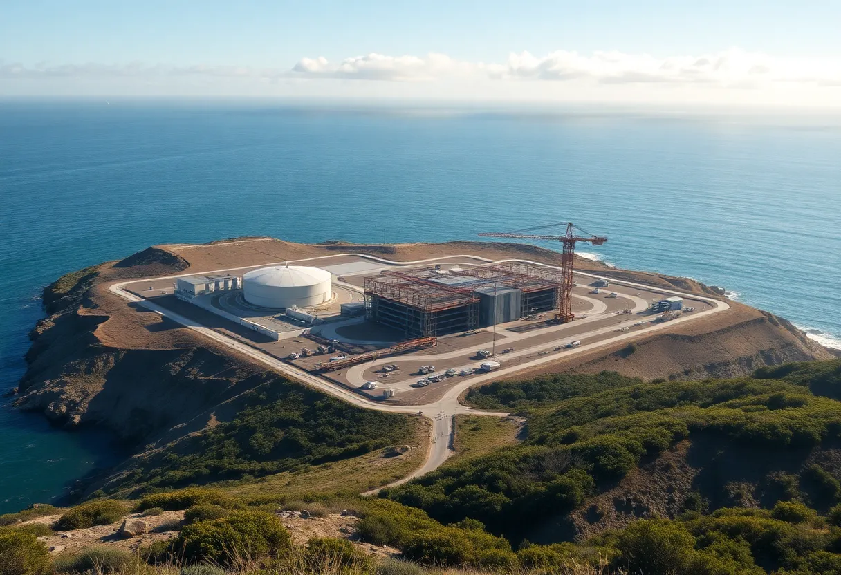 Desalination plant under construction at the Monterey Peninsula