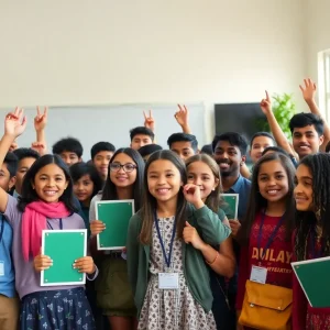 Students celebrating awards at Pasadena schools