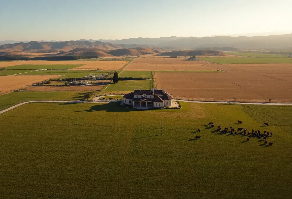 Aerial view of Reynolds Ranch in California
