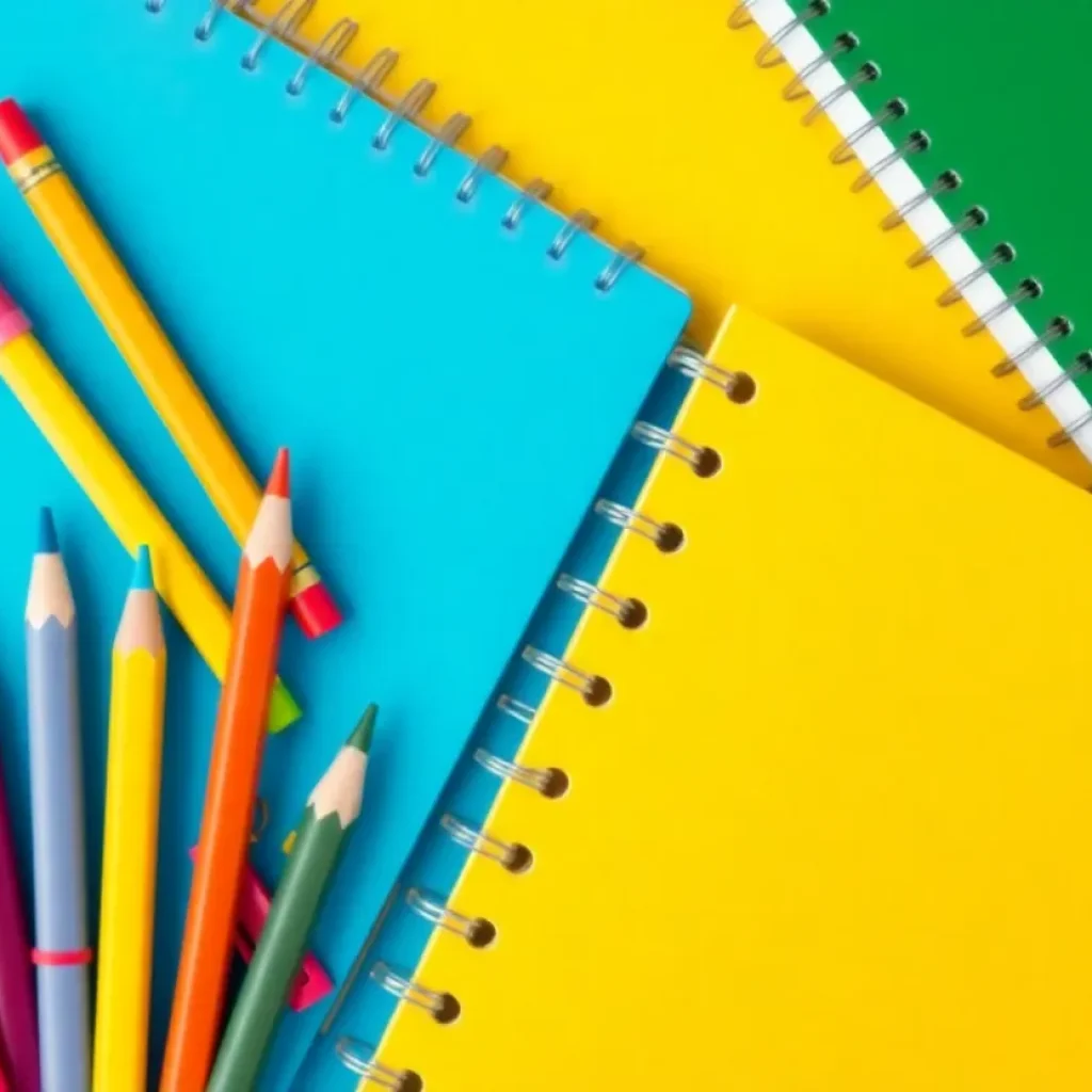 Collection of school supplies for donation