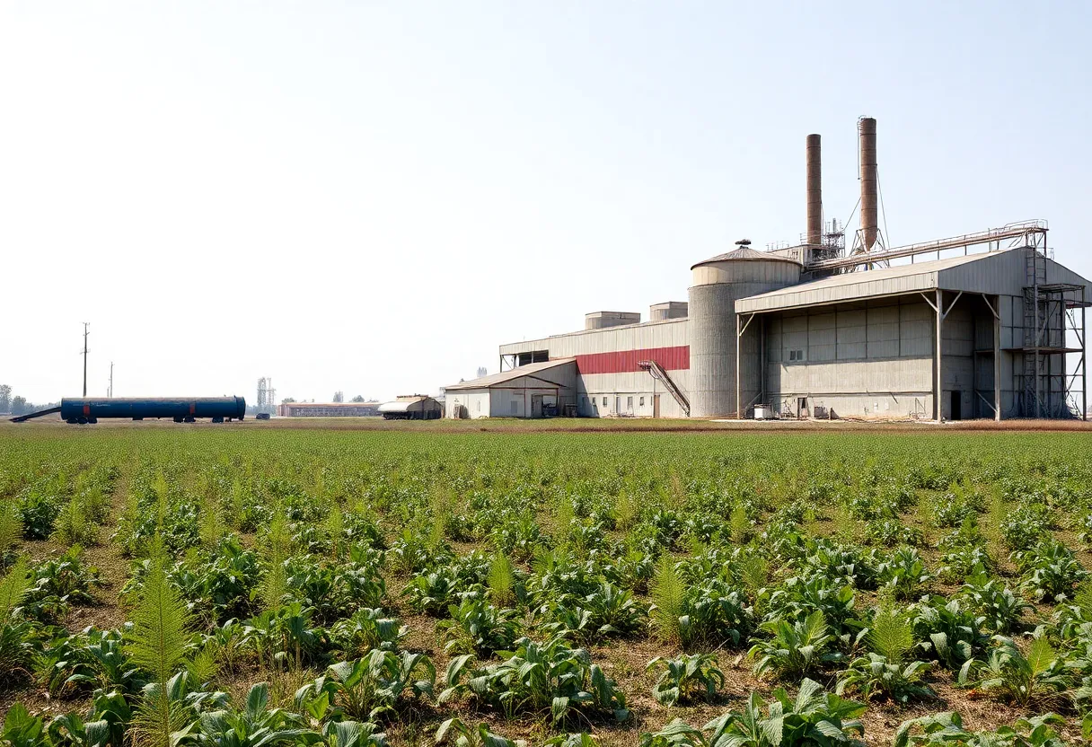 Desolate sugar factory representing the closure of Spreckels Sugar Company in Brawley, California.