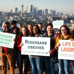 Rideshare drivers advocating for unionization in California