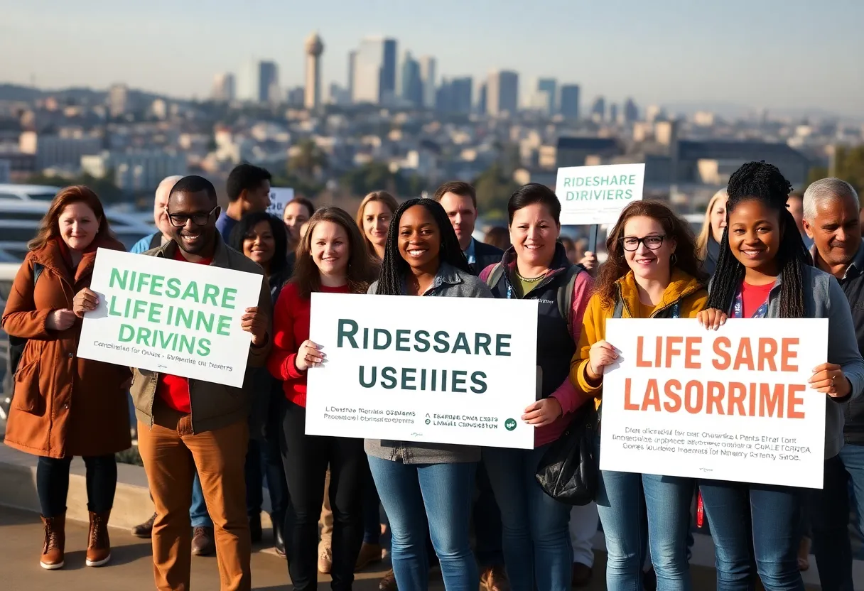 Rideshare drivers advocating for unionization in California